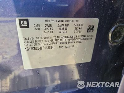 Zdjęcie 12 z 12 samochodu: 2015 CHEVROLET MALIBU 1LT VIN:1G11C5SL4FF118034 - miniatura