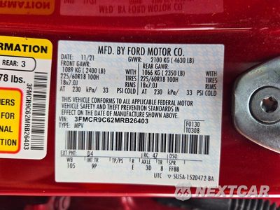 Zdjęcie 13 z 13 samochodu: 2021 FORD BRONCO SPORT OUTER BANKS VIN:3FMCR9C62MRB26403 - miniatura