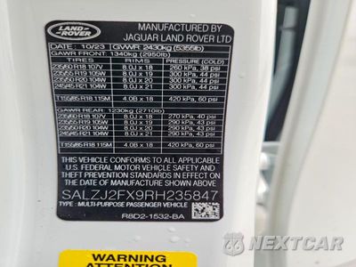 Zdjęcie 14 z 14 samochodu: 2024 LAND ROVER RANGE ROVER EVOQUE S VIN:SALZJ2FX9RH235847 - miniatura