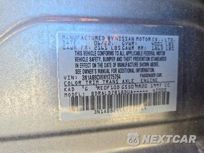 Zdjęcie 12 z 12 samochodu: 2022 NISSAN SENTRA SV VIN:3N1AB8CV6NY275764 - miniatura