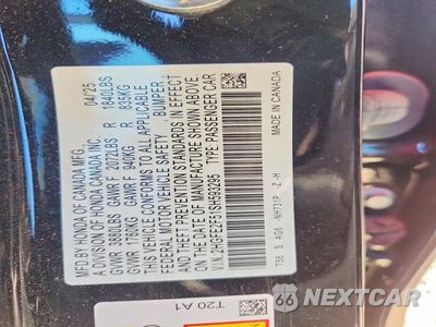 Zdjęcie 12 z 12 samochodu: 2025 HONDA CIVIC SPORT VIN:2HGFE2F51SH593295 - miniatura