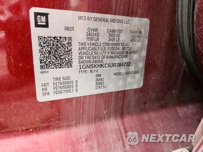 Zdjęcie 14 z 14 samochodu: 2018 CHEVROLET SUBURBAN K1500 LT VIN:1GNSKHKC0JR384732 - miniatura