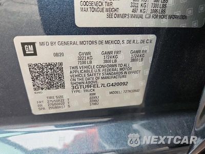 Zdjęcie 12 z 12 samochodu: 2020 GMC SIERRA K1500 DENALI VIN:3GTU9FEL7LG420092 - miniatura