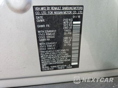 Zdjęcie 13 z 13 samochodu: 2016 NISSAN ROGUE SV VIN:KNMAT2MV3GP650309 - miniatura