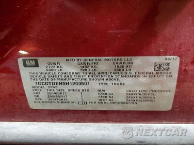 Zdjęcie 13 z 13 samochodu: 2017 CHEVROLET COLORADO Z71 VIN:1GCGTDEN5H1260501 - miniatura