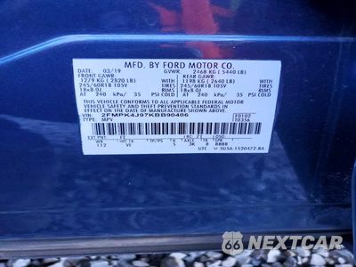 Zdjęcie 13 z 13 samochodu: 2019 FORD EDGE SEL VIN:2FMPK4J97KBB90406 - miniatura