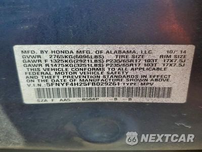 Zdjęcie 13 z 13 samochodu: 2015 HONDA PILOT LX VIN:5FNYF4H25FB029261 - miniatura