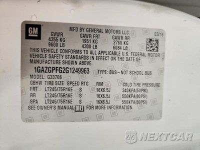 Zdjęcie 13 z 13 samochodu: 2016 CHEVROLET EXPRESS G3500 LT VIN:1GAZGPFG2G1249963 - miniatura