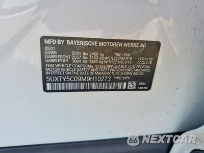 Zdjęcie 13 z 13 samochodu: 2021 BMW X3 XDRIVE30I VIN:5UXTY5C09M9H10273 - miniatura