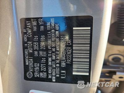 Zdjęcie 12 z 12 samochodu: 2023 HYUNDAI ELANTRA SEL VIN:KMHLM4AG1PU432681 - miniatura