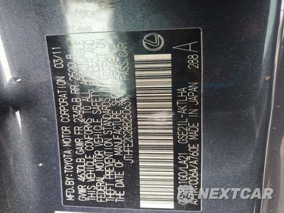 Zdjęcie 12 z 12 samochodu: 2011 LEXUS IS 350 VIN:JTHFE2C28B2506377 - miniatura