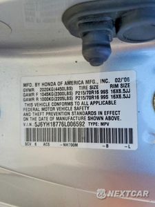 Zdjęcie 13 z 13 samochodu: 2006 HONDA ELEMENT EX VIN:5J6YH18776L006592 - miniatura