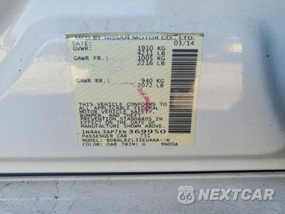 Zdjęcie 12 z 12 samochodu: 2014 NISSAN ALTIMA 2.5 S VIN:1N4AL3AP7EN369950 - miniatura