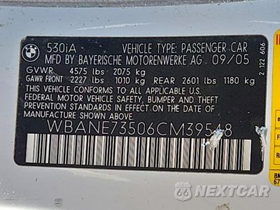 Zdjęcie 12 z 12 samochodu: 2006 BMW 530 I VIN:WBANE73506CM39548 - miniatura
