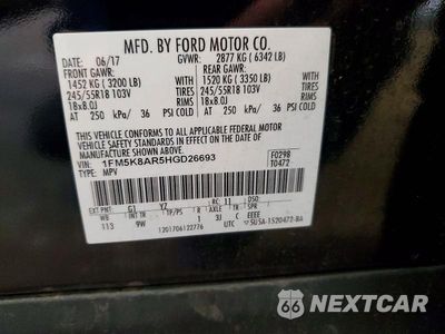 Zdjęcie 13 z 13 samochodu: 2017 FORD EXPLORER POLICE INTERCEPTOR VIN:1FM5K8AR5HGD26693 - miniatura