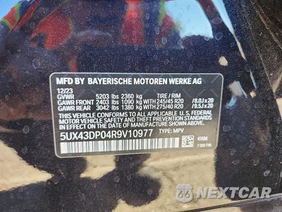 Zdjęcie 14 z 14 samochodu: 2024 BMW X3 SDRIVE30I VIN:5UX43DP04R9V10977 - miniatura