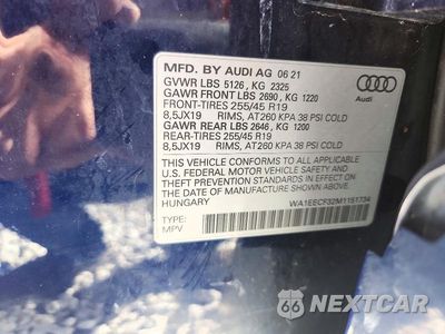 Zdjęcie 12 z 12 samochodu: 2021 AUDI Q3 PREMIUM PLUS S LINE 45 VIN:WA1EECF32M1151734 - miniatura
