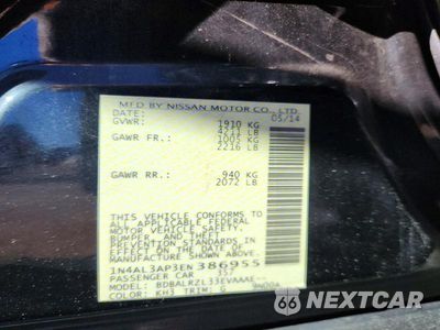 Zdjęcie 13 z 13 samochodu: 2014 NISSAN ALTIMA 2.5 S VIN:1N4AL3AP3EN386955 - miniatura