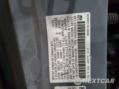 Zdjęcie 12 z 12 samochodu: 2024 HONDA CIVIC SPORT VIN:2HGFE2F53RH514199 - miniatura