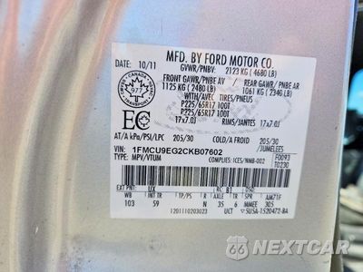 Zdjęcie 13 z 13 samochodu: 2012 FORD ESCAPE LIMITED VIN:1FMCU9EG2CKB07602 - miniatura
