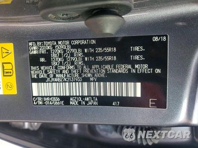 Zdjęcie 13 z 13 samochodu: 2019 LEXUS NX 300 F SPORT VIN:JTJYARBZ7K2131933 - miniatura