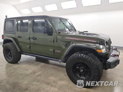 Czwarte zdjęcie samochodu z boku: 2021 JEEP WRANGLER UNLIMITED RUBICON VIN:1C4HJXFG6MW528268 - miniatura