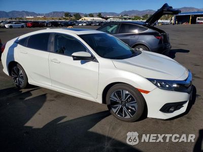 Czwarte zdjęcie samochodu z boku: 2018 HONDA CIVIC EXL VIN:JHMFC1F74JX026989 - miniatura