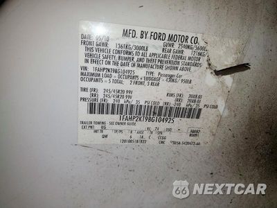 Zdjęcie 12 z 12 samochodu: 2011 FORD TAURUS SHO VIN:1FAHP2KT9BG104925 - miniatura