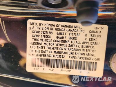 Zdjęcie 12 z 12 samochodu: 2014 HONDA CIVIC SI VIN:2HGFB6E52EH703342 - miniatura