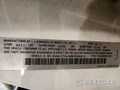 Zdjęcie 12 z 12 samochodu: 2011 VOLKSWAGEN JETTA SEL VIN:3VWLZ7AJ4BM354474 - miniatura