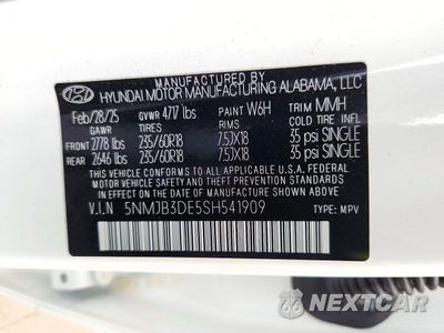 Zdjęcie 13 z 13 samochodu: 2025 HYUNDAI TUCSON SEL VIN:5NMJB3DE5SH541909 - miniatura