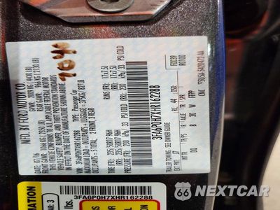 Zdjęcie 12 z 12 samochodu: 2017 FORD FUSION SE VIN:3FA6P0H7XHR162288 - miniatura
