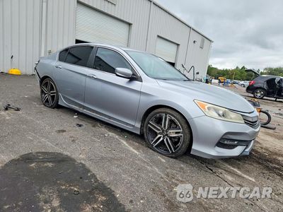 Czwarte zdjęcie samochodu z boku: 2017 HONDA ACCORD SPORT VIN:1HGCR2F5XHA141540 - miniatura