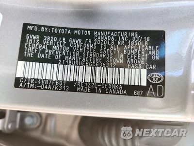 Zdjęcie 13 z 13 samochodu: 2016 TOYOTA COROLLA LE VIN:2T1BURHE6GC636312 - miniatura