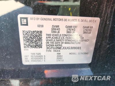 Zdjęcie 12 z 12 samochodu: 2018 GMC SIERRA K1500 SLT VIN:3GTU2NEJ3JG309081 - miniatura