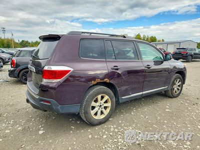 Trzecie zdjęcie samochodu z tyłu: 2012 TOYOTA HIGHLANDER SE VIN:5TDBK3EH6CS158881 - miniatura