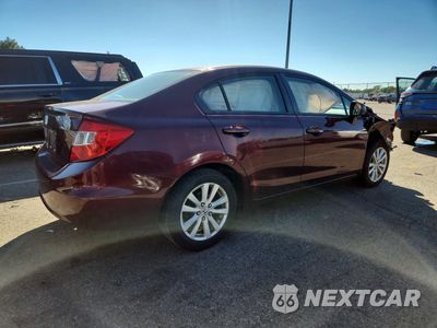 Trzecie zdjęcie samochodu z tyłu: 2012 HONDA CIVIC EXL VIN:19XFB2F94CE050627 - miniatura