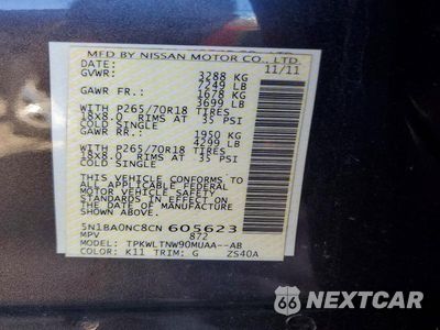 Zdjęcie 13 z 13 samochodu: 2012 NISSAN ARMADA SV VIN:5N1BA0NC8CN605623 - miniatura