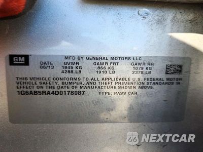 Zdjęcie 12 z 12 samochodu: 2013 CADILLAC ATS LUXURY VIN:1G6AB5RA4D0178087 - miniatura