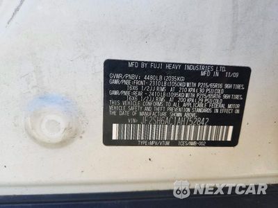 Zdjęcie 13 z 13 samochodu: 2010 SUBARU FORESTER 2.5X VIN:JF2SH6AC1AH752842 - miniatura
