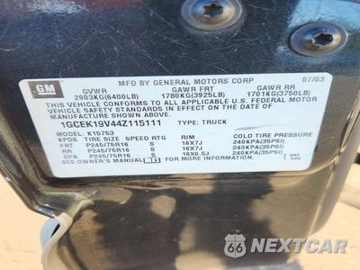 Zdjęcie 13 z 13 samochodu: 2004 CHEVROLET SILVERADO K1500 VIN:1GCEK19V44Z115111 - miniatura