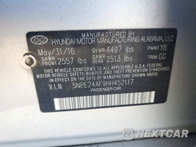 Zdjęcie 13 z 13 samochodu: 2017 HYUNDAI SONATA SE VIN:5NPE24AF9HH452117 - miniatura