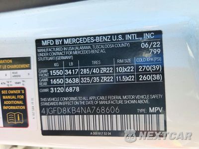 Zdjęcie 14 z 14 samochodu: 2022 MERCEDES-BENZ GLE COUPE 63 S 4MATIC AMG VIN:4JGFD8KB4NA768606 - miniatura