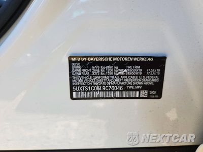 Zdjęcie 12 z 12 samochodu: 2020 BMW X3 XDRIVE30E VIN:5UXTS1C06L9C76046 - miniatura