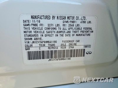 Zdjęcie 12 z 12 samochodu: 2017 INFINITI Q50 2.0T PREMIUM VIN:JN1CV7AP6HM641180 - miniatura
