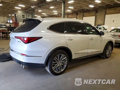 Trzecie zdjęcie samochodu z tyłu: 2022 ACURA MDX ADVANCE VIN:5J8YE1H81NL040423 - miniatura