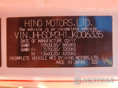Zdjęcie 13 z 13 samochodu: 2018 HINO 195 BOX TRUCK VIN:JHHSDM2H1JK006335 - miniatura