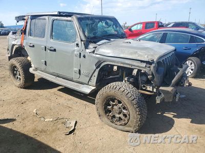 Czwarte zdjęcie samochodu z boku: 2018 JEEP WRANGLER UNLIMITED SPORT VIN:1C4HJXDG3JW281368 - miniatura