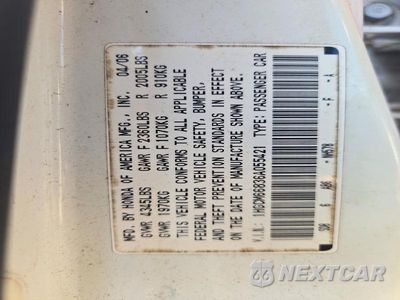 Zdjęcie 12 z 12 samochodu: 2006 HONDA ACCORD EX VIN:1HGCM66836A055421 - miniatura