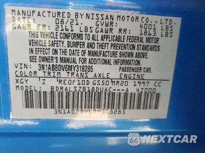 Zdjęcie 12 z 12 samochodu: 2021 NISSAN SENTRA SR VIN:3N1AB8DV6MY318285 - miniatura